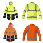 Kurtki zimowe i polary ostrzegawcze