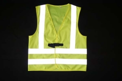 Kamizelka ostrzegawcza z pasami poziom i pion (Przód)